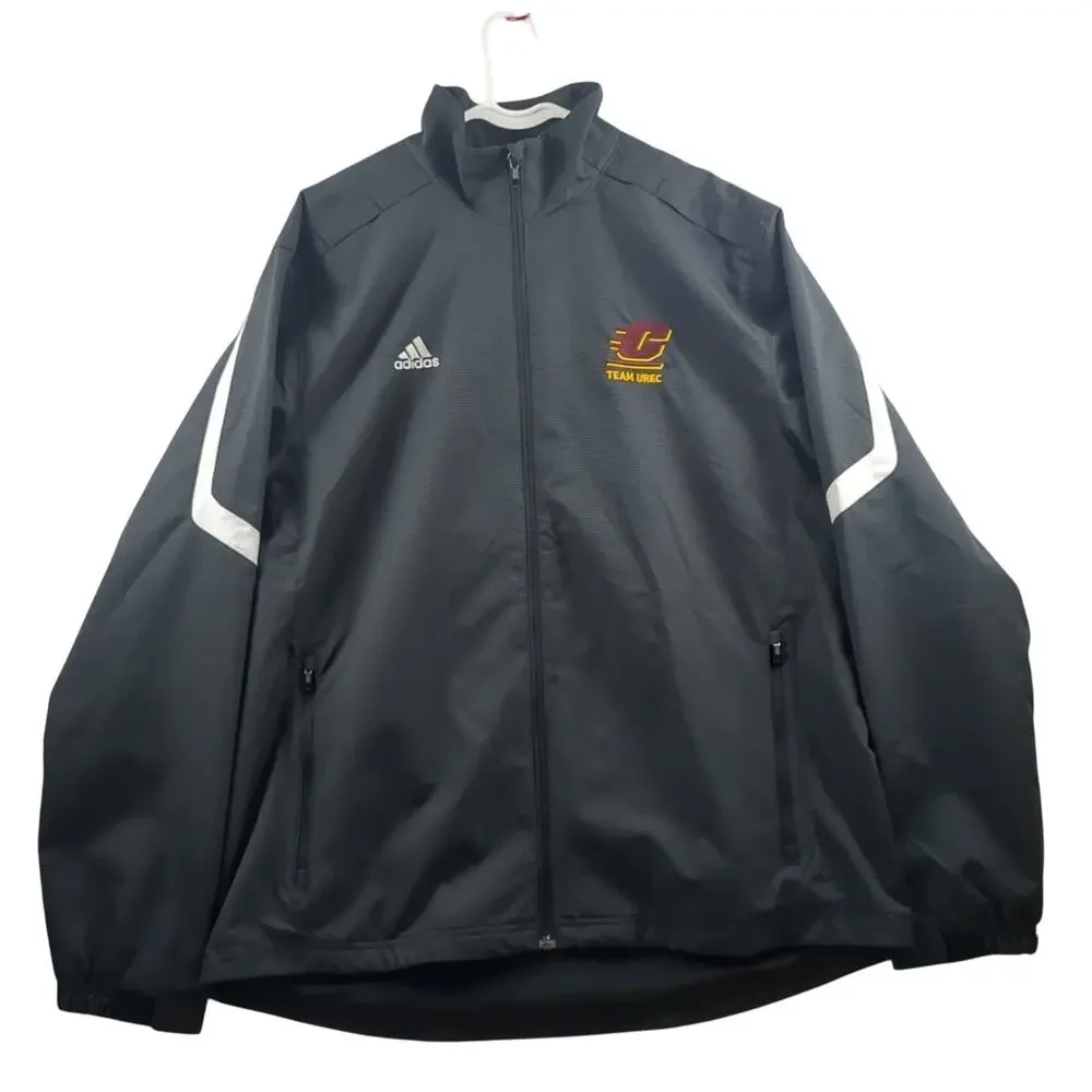 Adidas‎ Central Michigan Large Black/White Team URec Warm Up Jacket Style 6985A